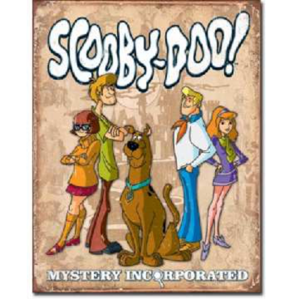Scooby Doo Tin Sign - "Mystery Incorporated"